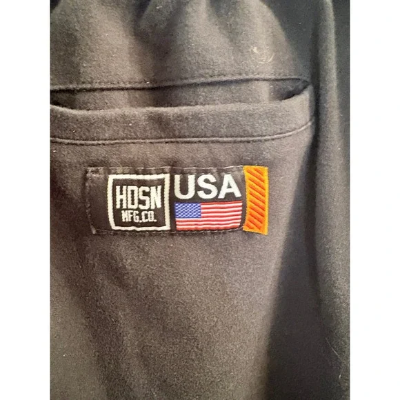 Hudson Outerwear NASA Jogger Sweatpants Mens Medium Black Orange Patches USA - Picture 8 of 11
